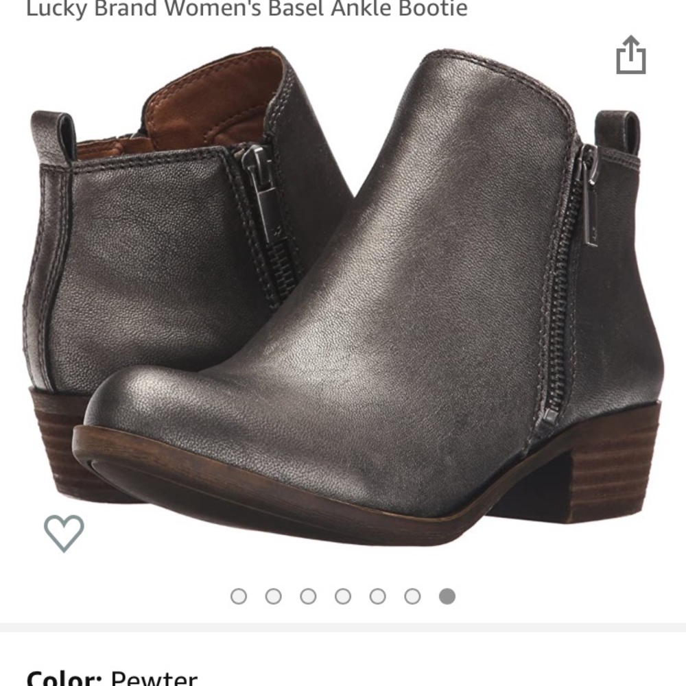 Lucky Brand Pewter Basel Ankle Bootie